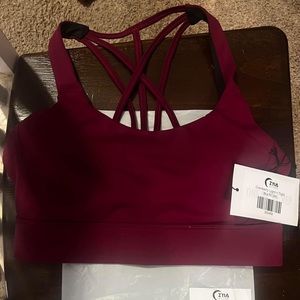 ZYIA CRANBERRY LNT STRAPPY BRA